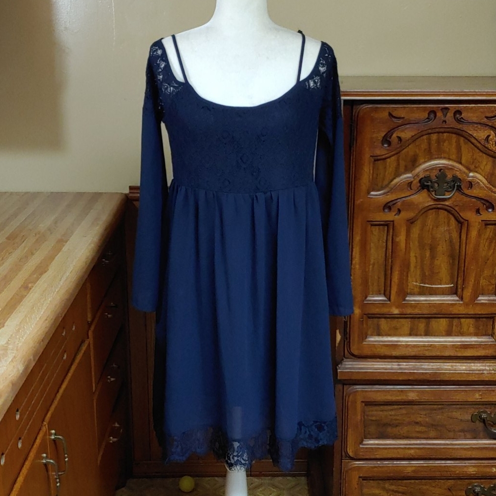 Alter'd State Babydoll Lace Eyelet Dress L
